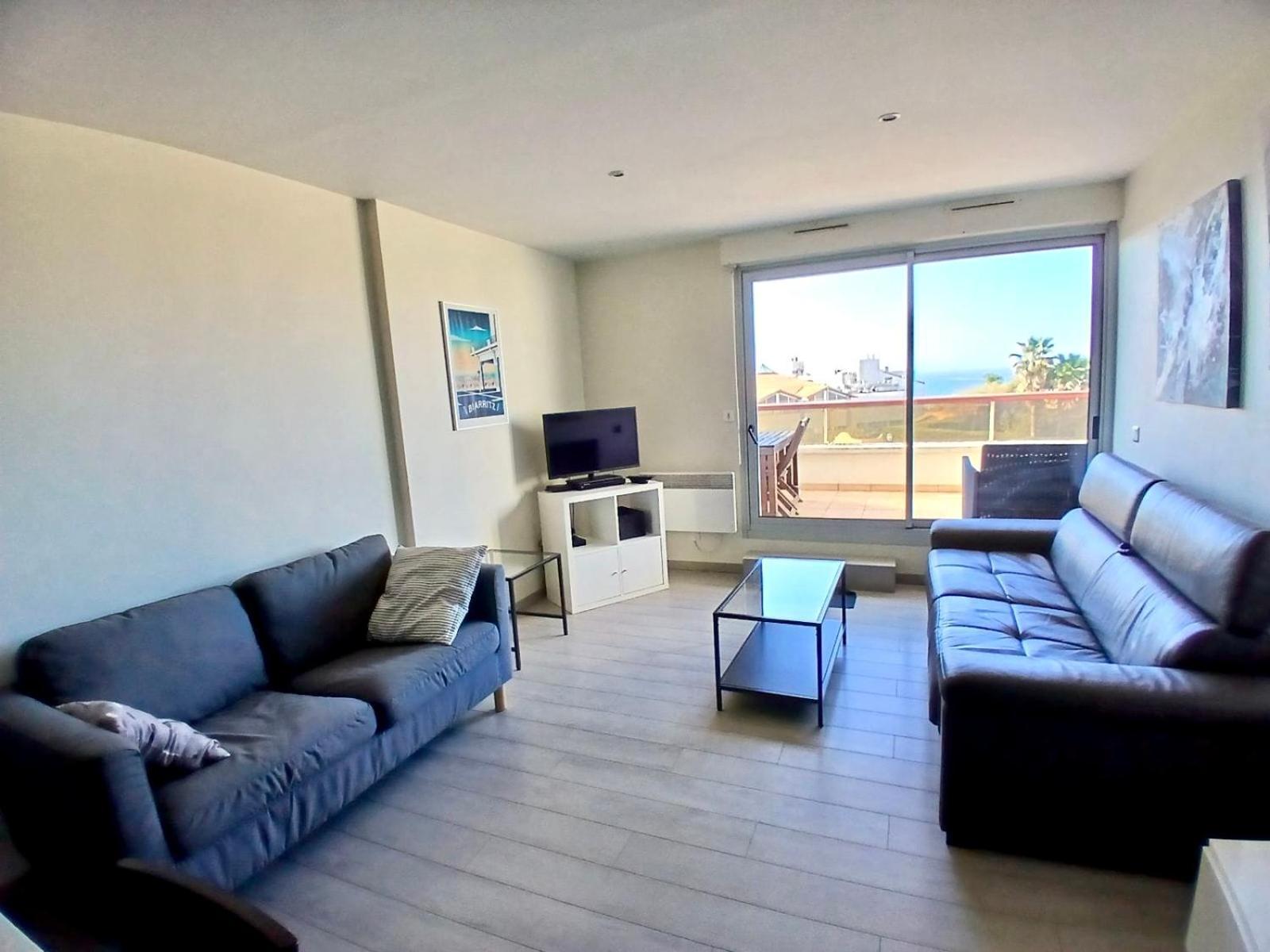 Vue sur mer et plage de Marbella Biarritz Eksteriør billede